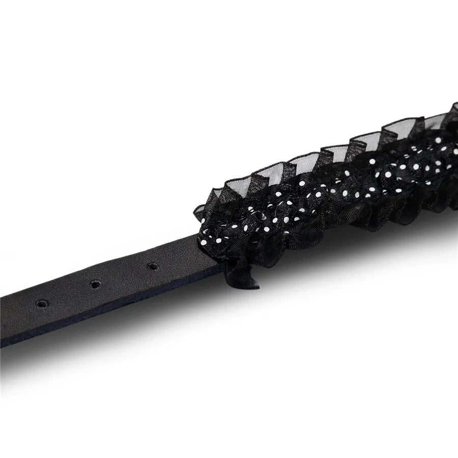 Boniskiss Fashion Sexy Punk Gothic Lace Leather Choker Necklace Spike Rivet Buckle Collar Funky Torques Necklace Jewelry