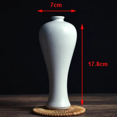 Modern Ceramic Vase Creative Black Tabletop Thydroponic Containers Flower Pot Home Decor Crafts Wedding Decoration