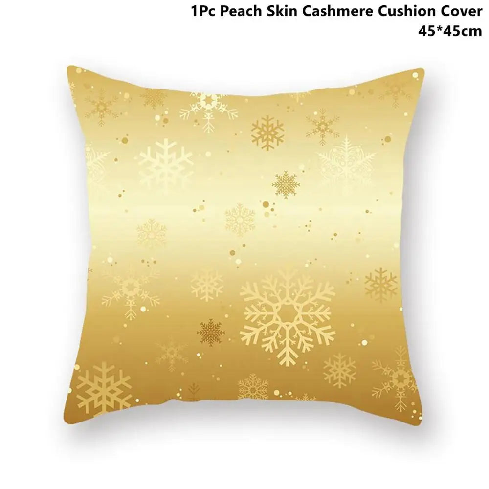 Taoup Gold Merry ChristmasTree Elk Garland Pillowcase Xmas Decor for Home Decor for Christmas Ornaments Xmas Noel New Year Gifts