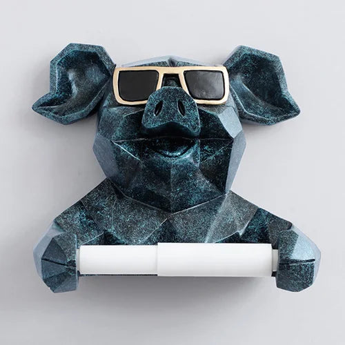 animal tissue box Statue Figurine Hanging toilet paper holder Washroom Wall Home Decor Roll Paper Tissue Box Holder Wall Mount