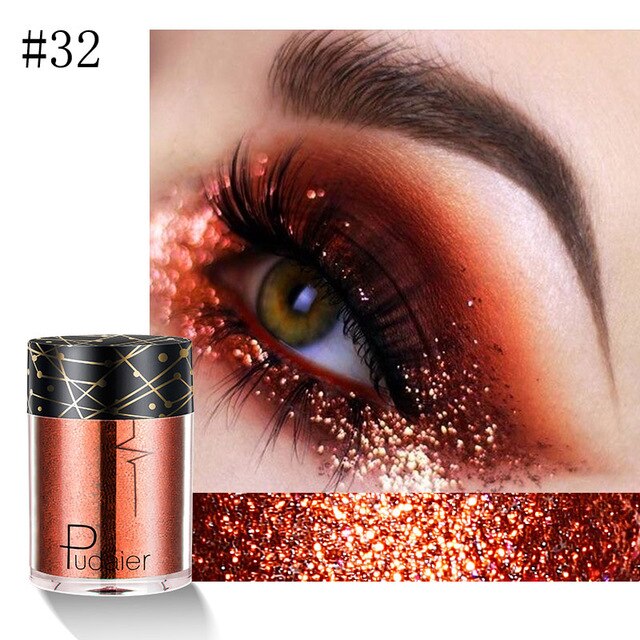36 Colors Holographic Sequins Glitter Shimmer Diamond Eye Shiny Skin Highlighter Face Body Glitter Festival Makeup Eyeshadow