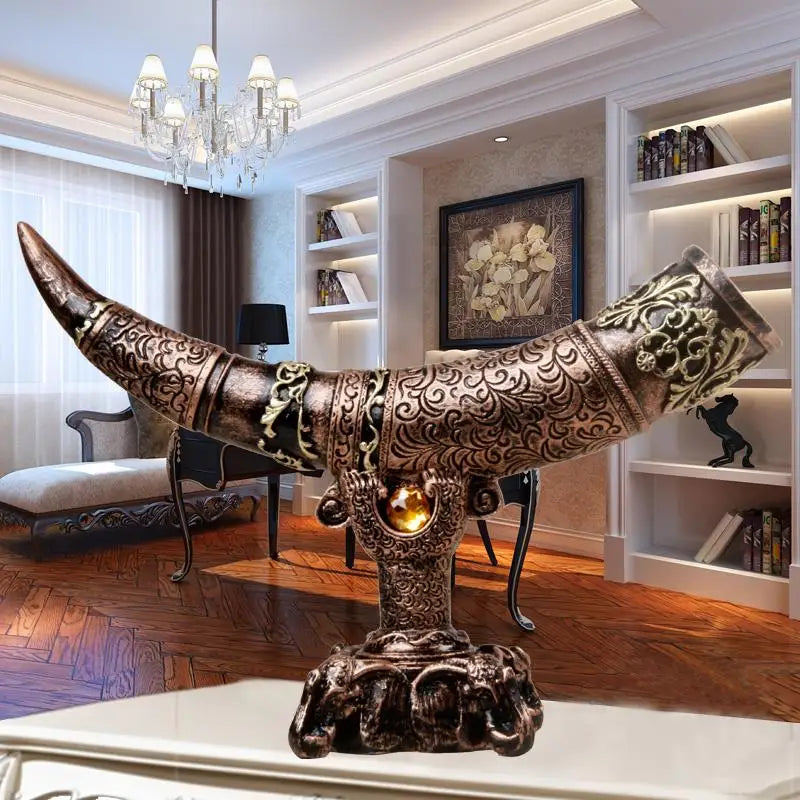 Imitation ivory, Home decor decoration, crafts, bar, hotel, office, TV cabinet, wine cabinet, living room statue, Sculpture