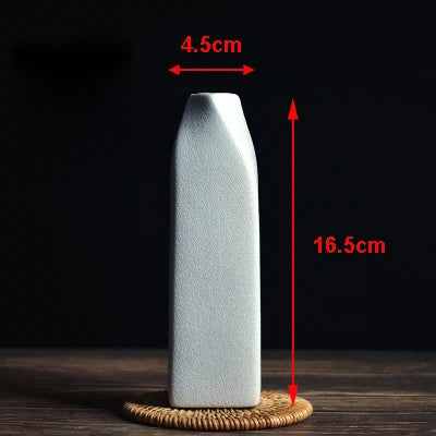 Modern Ceramic Vase Creative Black Tabletop Thydroponic Containers Flower Pot Home Decor Crafts Wedding Decoration