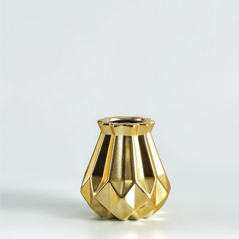 Nordic Porcelain Vase Matt Ceramic Vases Modern Flower Pot Diamond Plant Pot Study Hallway Home Decor Living Room Decoration