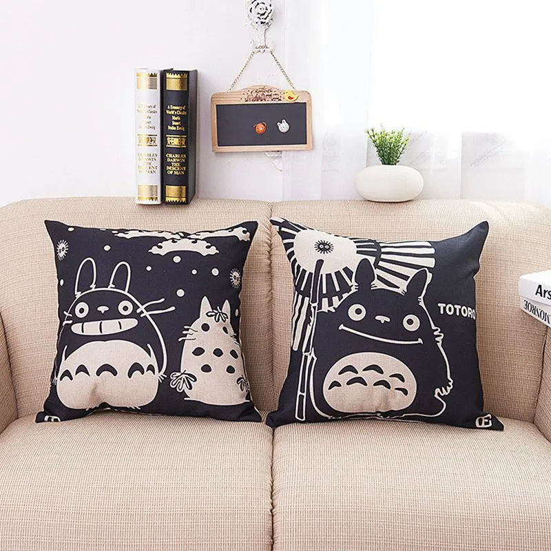 2021 Cotton Linen Pillow Totoro Pillow case Cartoon Home Decorative Pillows