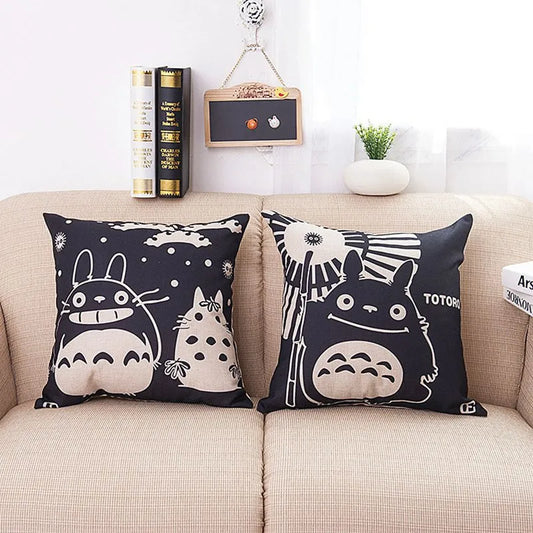 2021 Cotton Linen Pillow Totoro Pillow case Cartoon Home Decorative Pillows