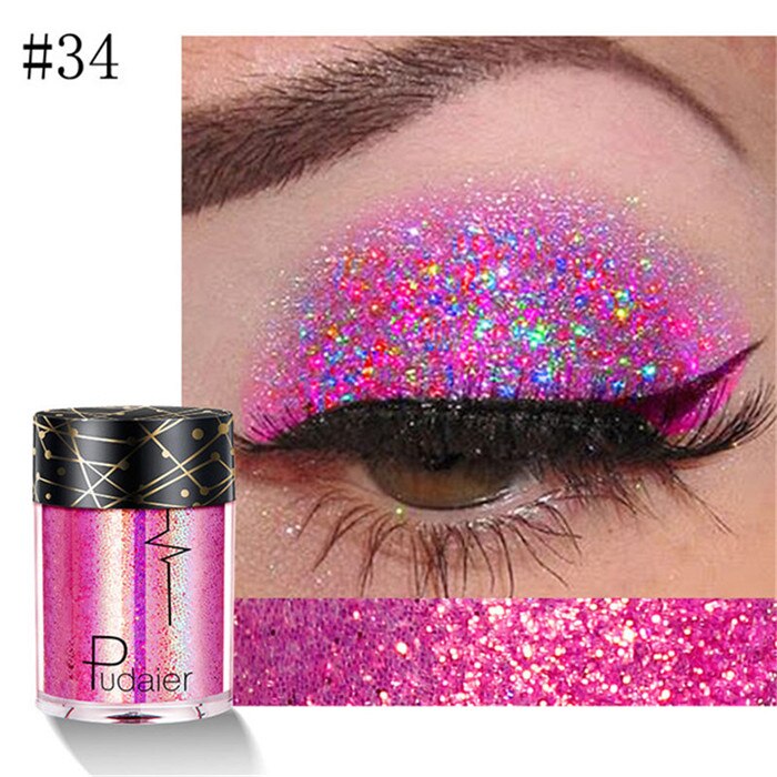 36 Colors Holographic Sequins Glitter Shimmer Diamond Eye Shiny Skin Highlighter Face Body Glitter Festival Makeup Eyeshadow
