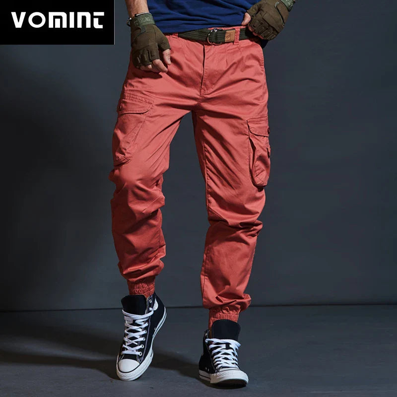 Men Cargo Pants Casual Men Baggy Regular Cotton Trousers Combat Military Tactical Pants with Multi Pockets.