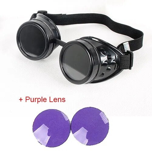 Steampunk Goggles Glasses Retro Welding SteamPunk Gothic Vitoriano Cosplay Goggles Flying LELINTA Eyewear Vintage Halloween