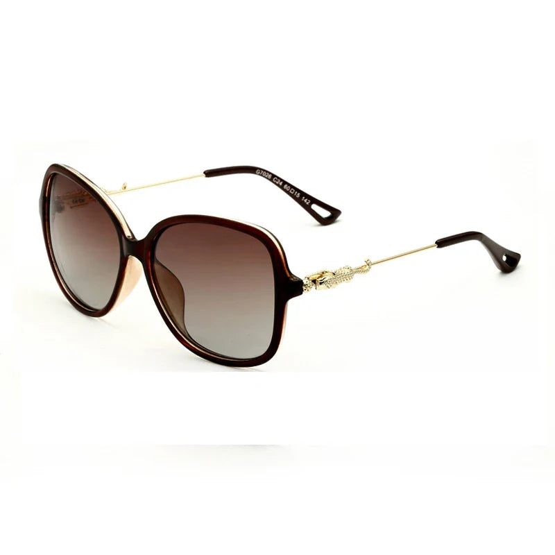 VEITHDIA  Sunglasses Gradient Vintage Retro TR90 Women's Sun Glasses Polarized UV400 Ladies Fashion Eyewear For Female 7026