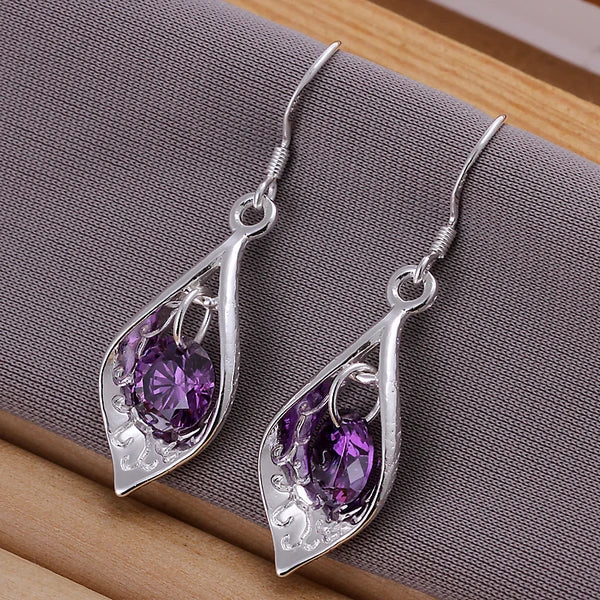 New Fashion New Design Silver Plated Jewelry Women's Earrings Wholesale Brazilian Pendant Dangle Earring