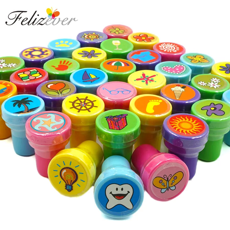 36PCS Self-ink Stamps Kids Birthday Party  Favors for Birthday Giveaways Gift Toys Boy Girl Christmas Pinata Fillers