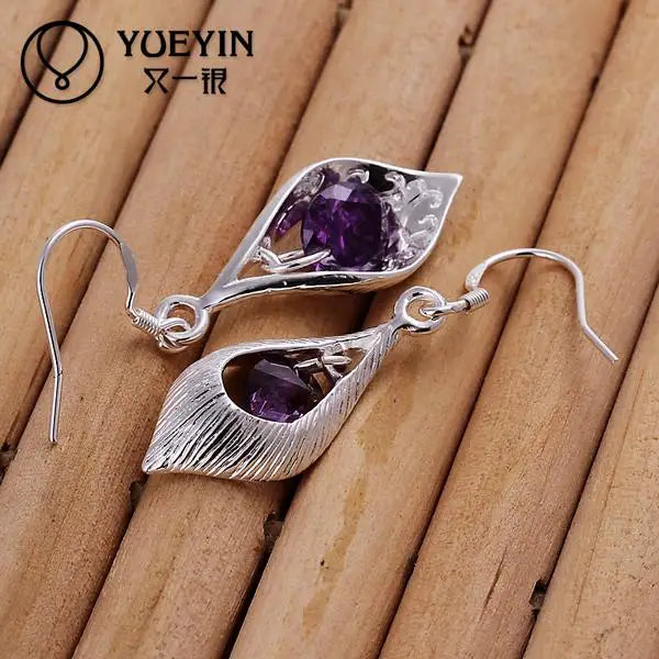 New Fashion New Design Silver Plated Jewelry Women's Earrings Wholesale Brazilian Pendant Dangle Earring
