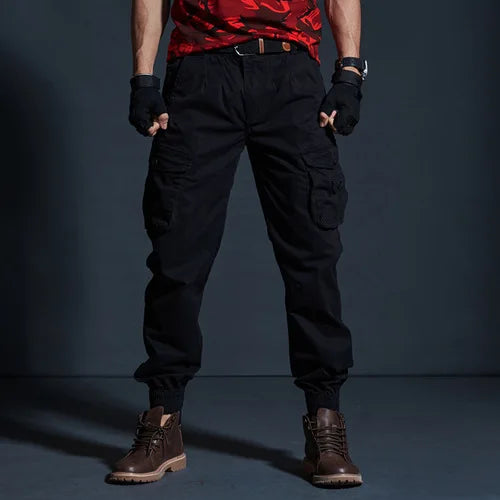Men Cargo Pants Casual Men Baggy Regular Cotton Trousers Combat Military Tactical Pants with Multi Pockets.