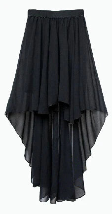 2023 Summer women's fashion Rainbow color irregular skirts,candy color ruffles chiffon skirts,sexy skirts