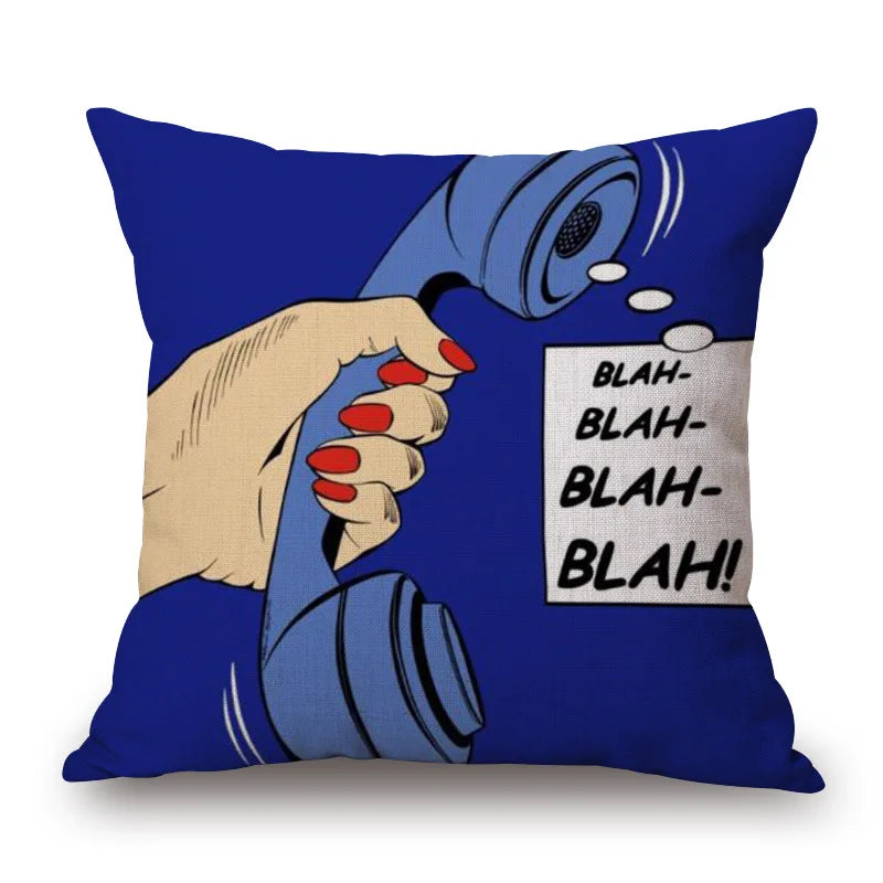 ZXZXOON Pop art lips Home textile decorative throw pillow case cover for sofa home decor capa de almofadas 45x45cm