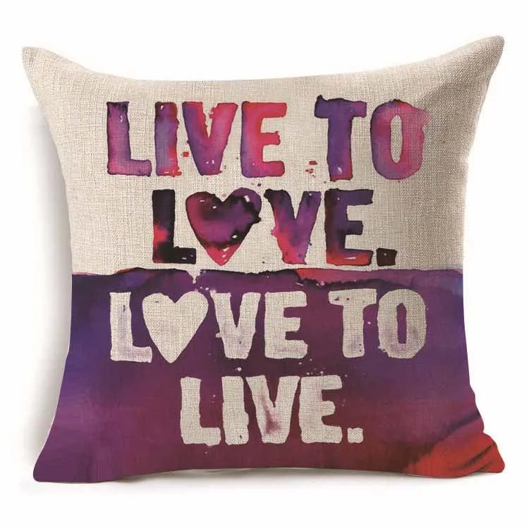 45*45 cm Cotton Linen Cushion Cover Love Mr Mrs Letter Throw Pillow Home Decor Wedding Decoration Decorative Pillowcase 40247