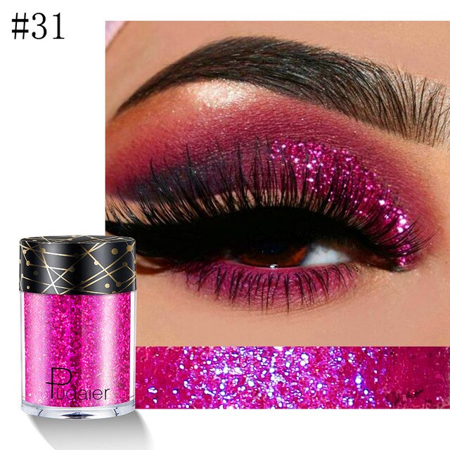 36 Colors Holographic Sequins Glitter Shimmer Diamond Eye Shiny Skin Highlighter Face Body Glitter Festival Makeup Eyeshadow