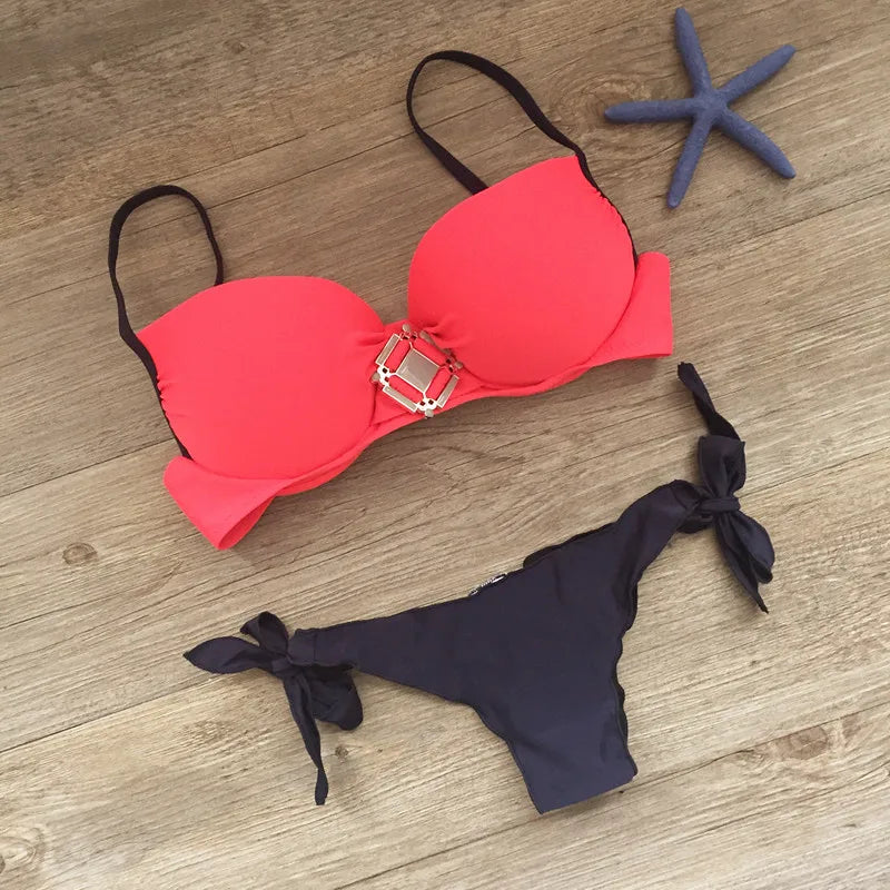 New Bandage Beach Strapless Swimwear Bikinis 2023 Women Swimsuit Sexy Brazilian Bikini Set Falbala Biquini Bathing Suits 485