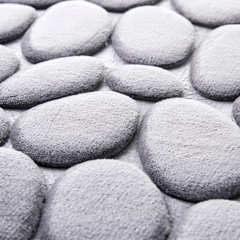 40*60CM Coral Fleece Bathroom Memory Foam Rug Kit Toilet Pattern Bath Non-slip Mats Floor Carpet Set Mattress for Bathroom Decor