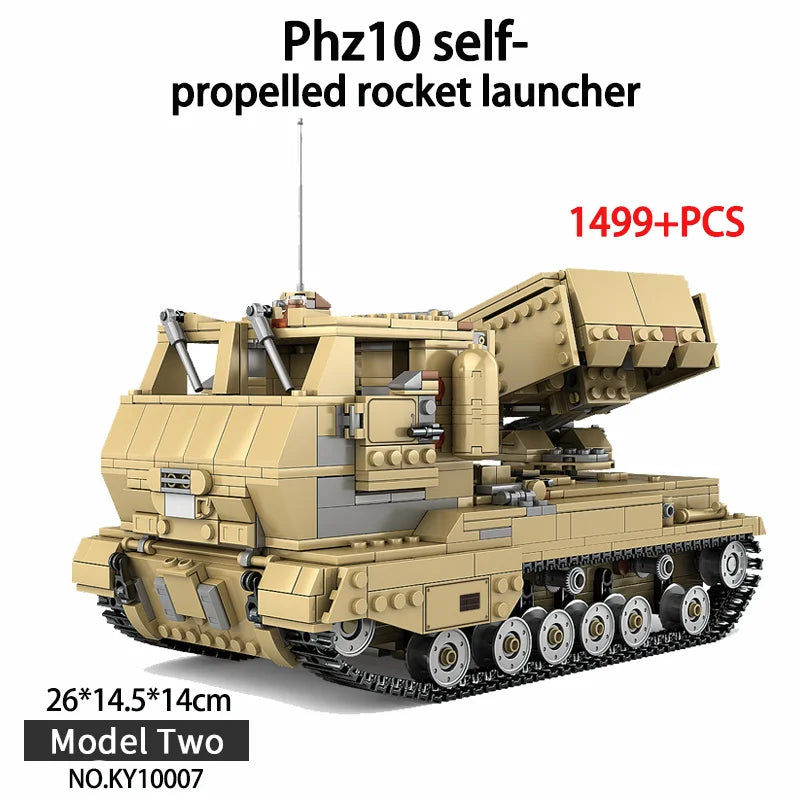 3846+PCS KAZI German 800MM ‘Dora’ Train Gun Military Artillery Building Blocks Boy Assembled Toys Parent-child Model Tank Series