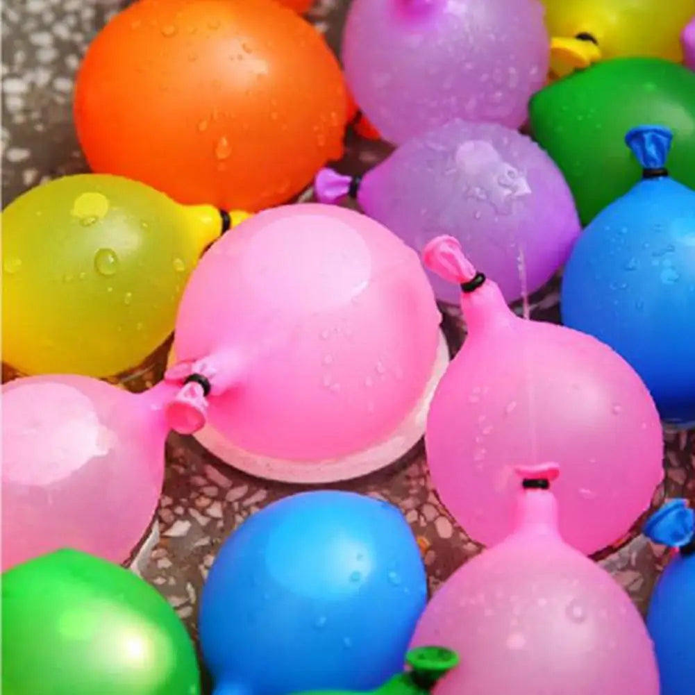 111pcs Multicolor Latex Filling Water Balloon Kids Summer Outdoor Beach Toy Easy Kit Latex Filling Water Bomb Ball Fight Games