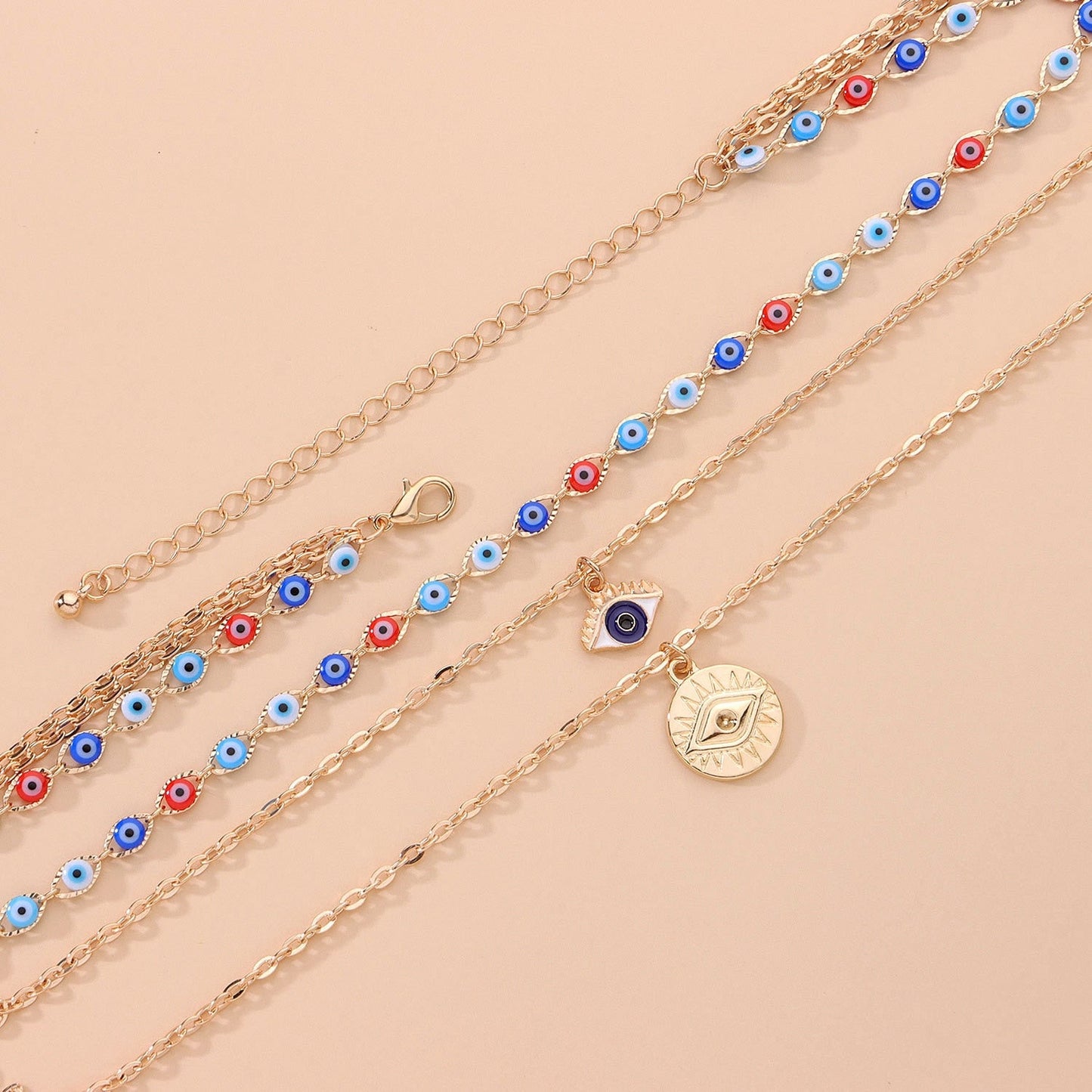 Vintage Evil Eyes Necklace For Women Bohemian Multilayer Devil Choker Pendant Necklaces Charm Collar Beads Party Jewelry Gift