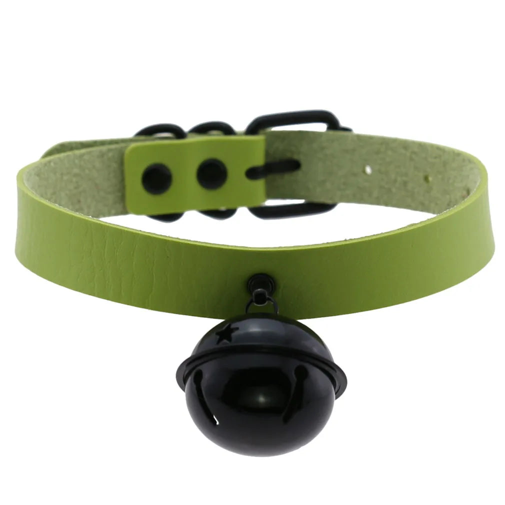 Halloween Cosplay Goth Green Choker Collar Necklaces For Women Emo Punk Balck Spike Geometry Pendant Necklace Y2K Jewelry Gifts