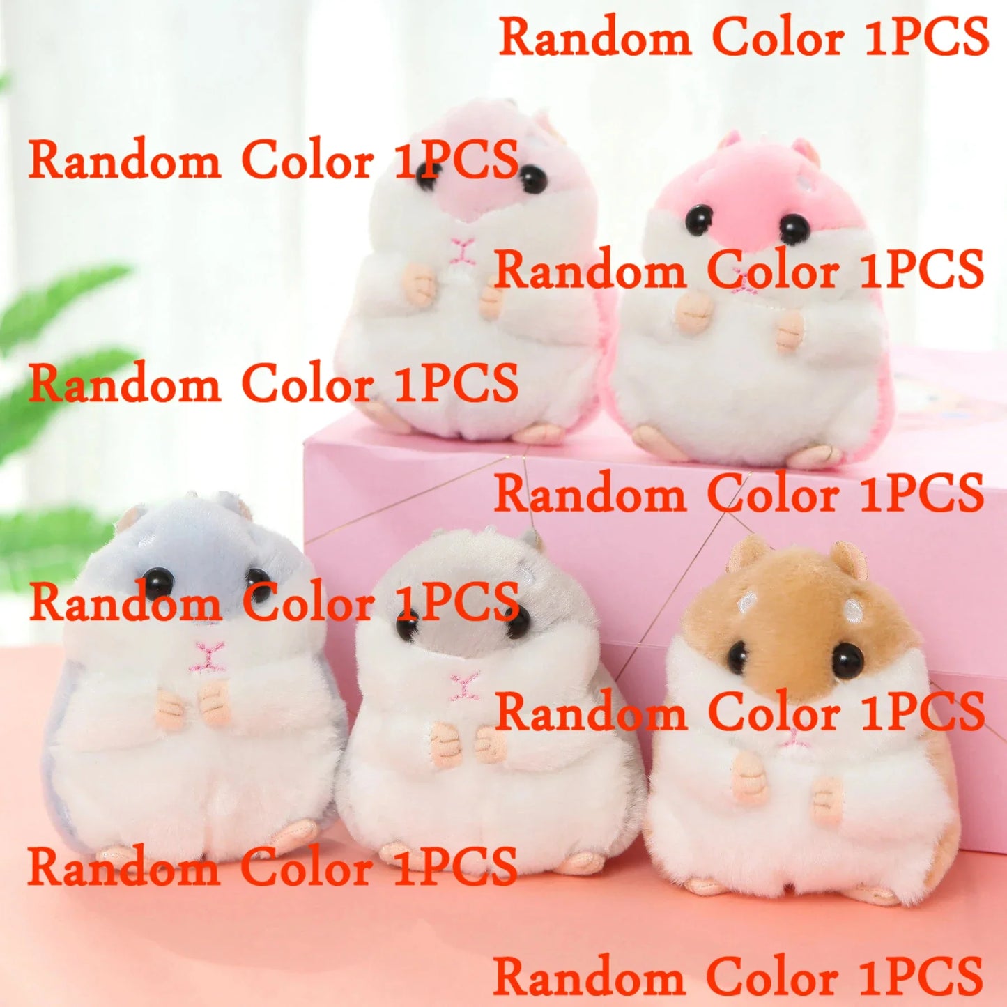10CM Mini Fluffy Hamster Keychain Women Girl Cute Pompom Rabbit Key Chain On Bag Car Trinket Jewelry Wedding Party Kids Toy Gift