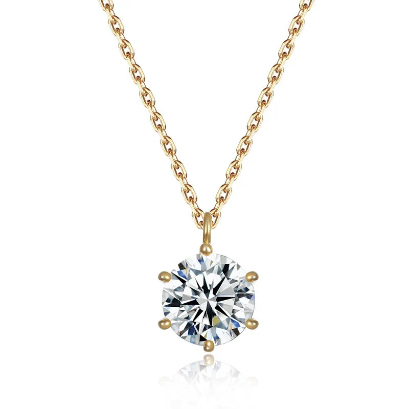 Kameraon 2020 New 925 Sterling Silver Pendants Necklace For Women's Jewelry Lab Diamond metal Gold/Silver Necklace Wedding