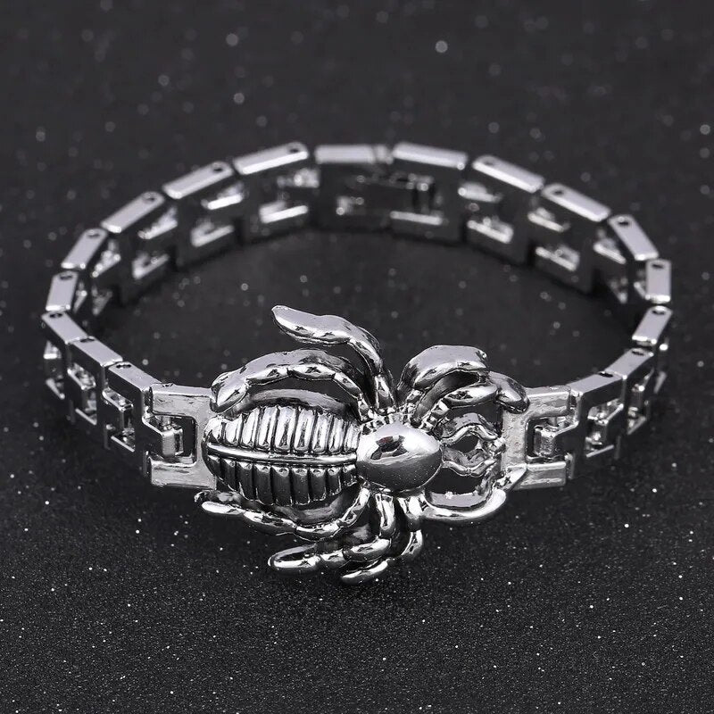 Black Fire Dragon Beads Bracelets Men Vintage Halloween Jewelry Alloy Metal Bracelets&Bangles Homme Drop Shipping