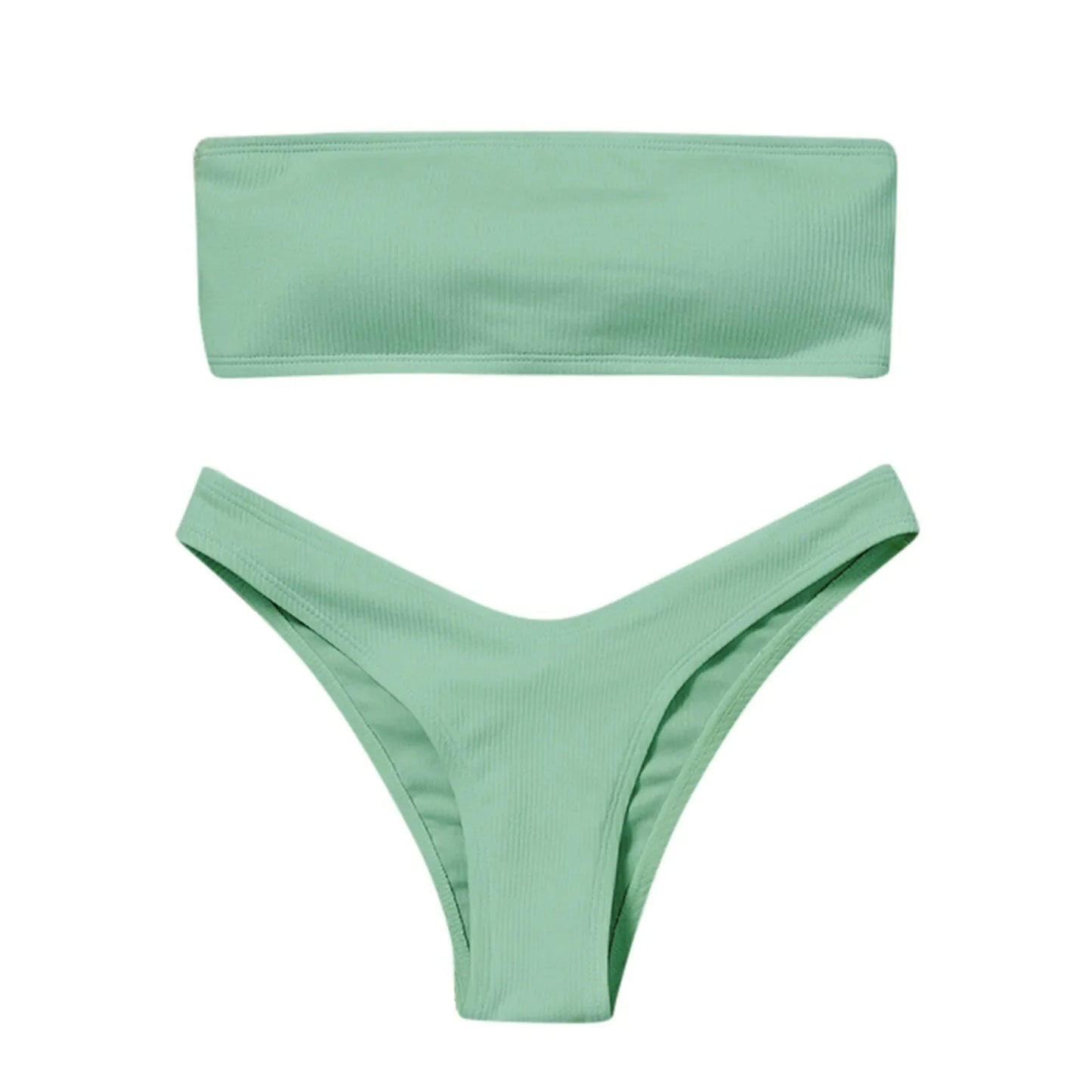 Two Piece Swimsuit Women Sexy Bikini Set Ruffle High Waisted Swimsuits 2 Piece Women's Bikini High Waisted Tummy Control New LW