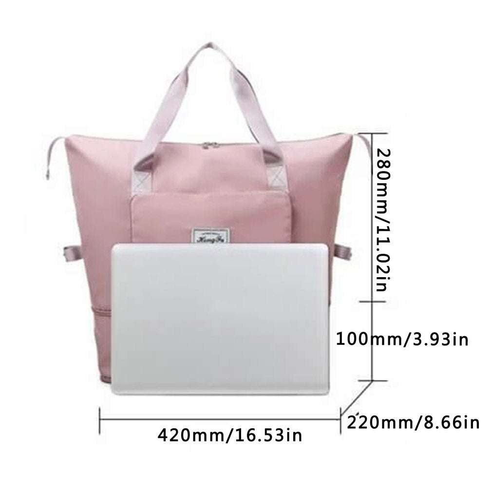 Large Capacity Folding Travel Bags Waterproof Tote Handbag Travel Duffle Bags Women Multifunction Dry&amp;wet Separation Bag