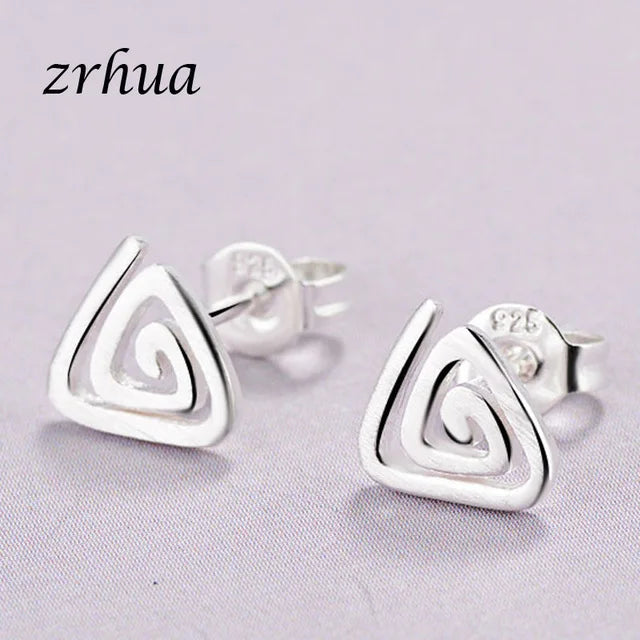 Newest 925 Sterling Silver Needle Women's Jewelry Cute Chic Stud Earrings for School Girls Kids Lady Birthday Gifts S925 Stamp