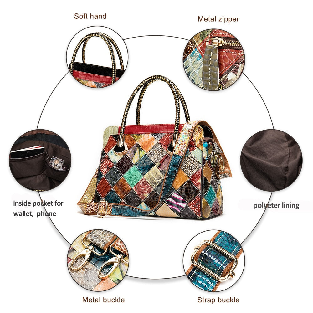 WESTAL womens genuine leather handbags women's leather luxury handbags women bags designer top-handle bags messenger bag female