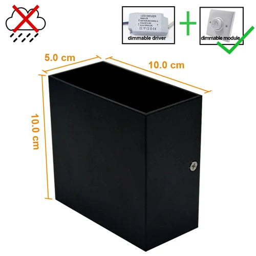 wall light lamps outdoor lighting 6W lampada LED Aluminium rail project Square LED lamp bedside lights bedroom wall decor arts