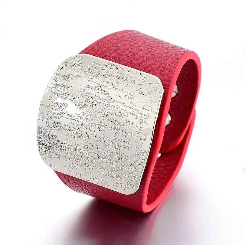 Leather Wide Wrist Bracelet
