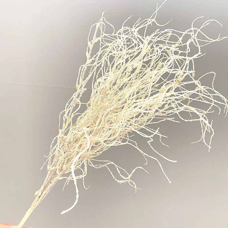 46CM Long Artificial  Plant Simulation Gilded Grass Christmas Ornaments  Glitter  Bling  Artificial Flowers for Home Decoration