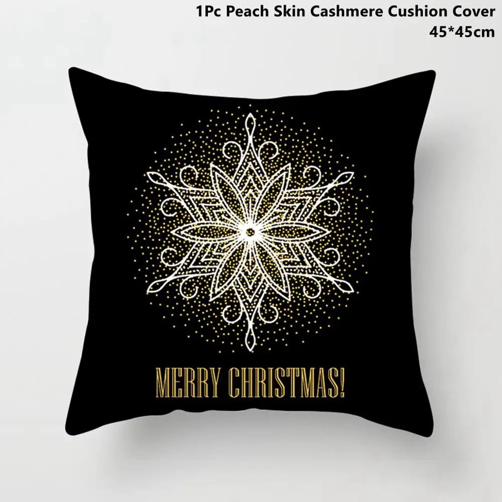 Taoup Gold Merry ChristmasTree Elk Garland Pillowcase Xmas Decor for Home Decor for Christmas Ornaments Xmas Noel New Year Gifts
