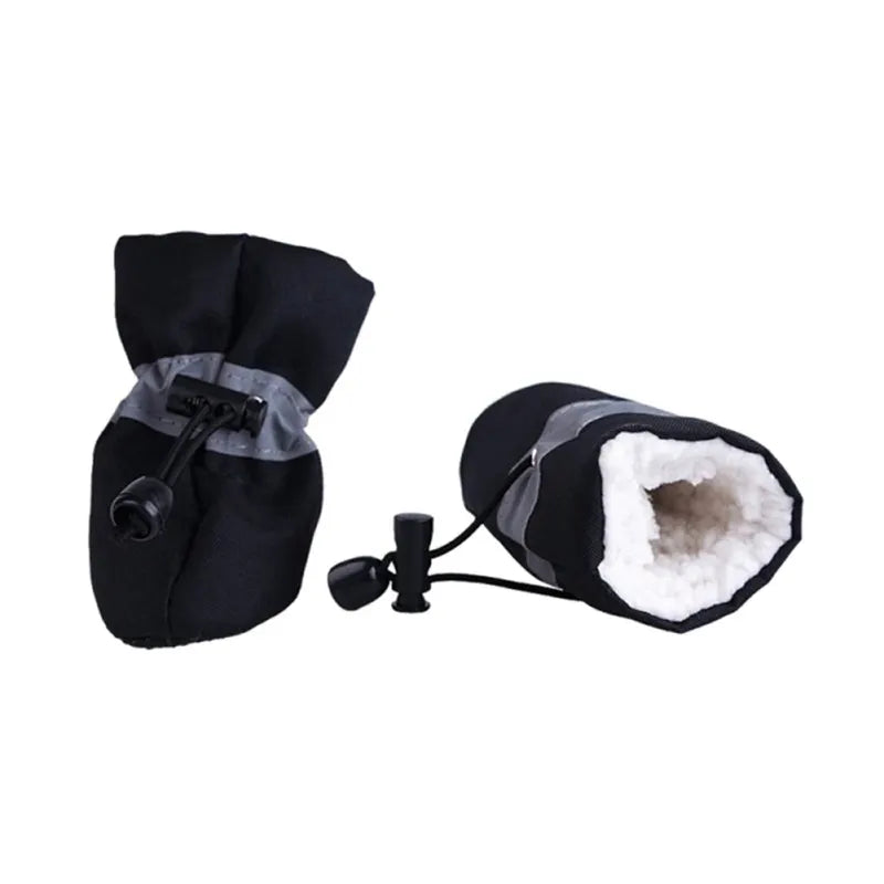 Winter Warm Pet Dog Shoes 4pcs/set Waterproof Antiskid Puppy Shoes for Small Medium Dogs Anti-slip Rain Snow Boots Pet Protectio