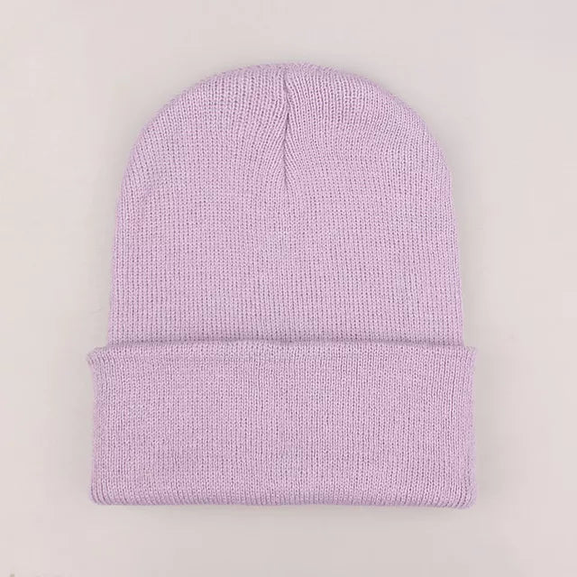 Winter Hats for Woman New Beanies Knitted Fluorescent Cute Hat Girls Autumn Female Beanie Caps Warmer Bonnet Ladies Casual Cap