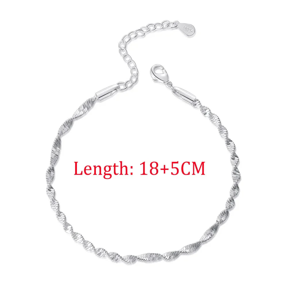 Women's jewelry Twist Bracelet For Women Friends Gifts Rose Gold Color Simple Bangle Hand Chains Kpop jewellery Wholesale KBH064