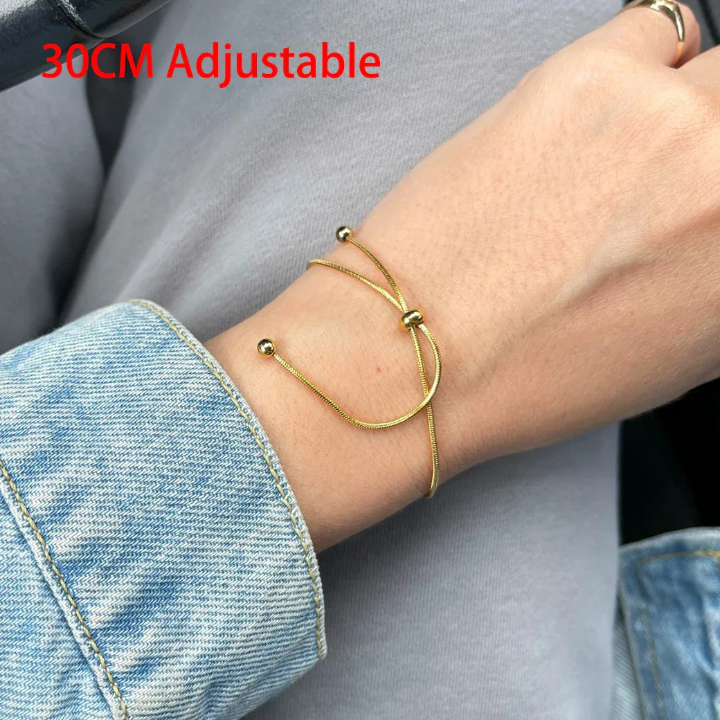 Ingemark Kpop Snake Chain Choker Necklace for Women Wedding On The Neck Temperament Ball Pendant Thin Link Party Jewelry