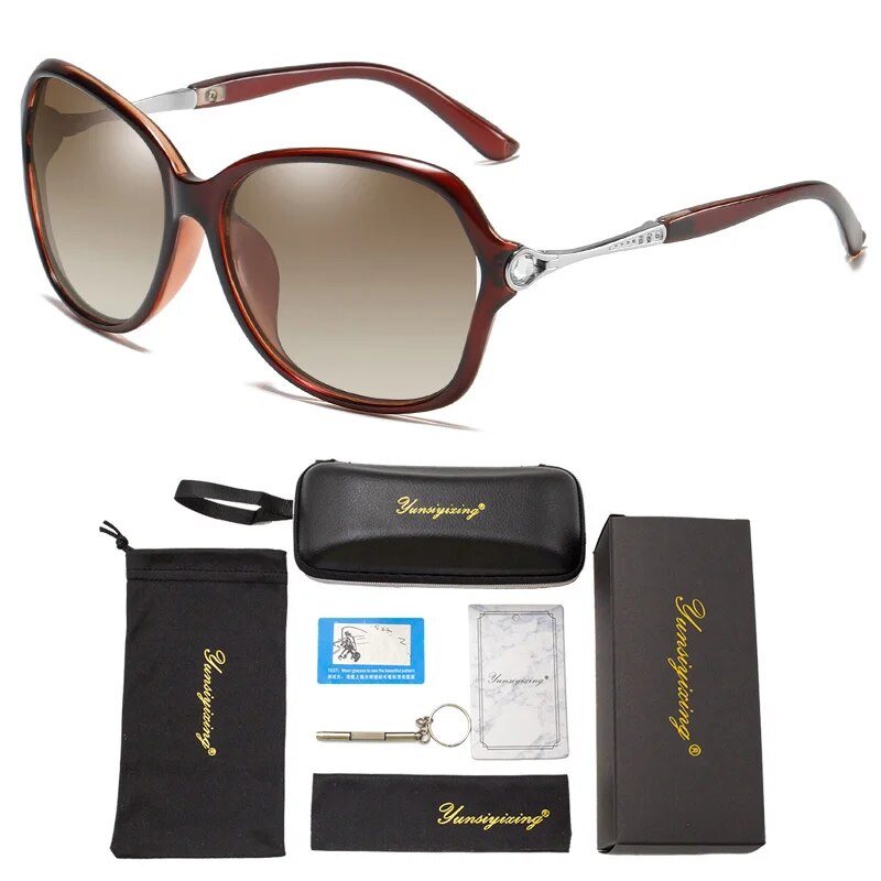 YUNSIYIXING Classic Polarized Women's Sunglasses Brand Designer Butterfly Sun Glasses For Women Fashion Driving Eyewear 8325 New