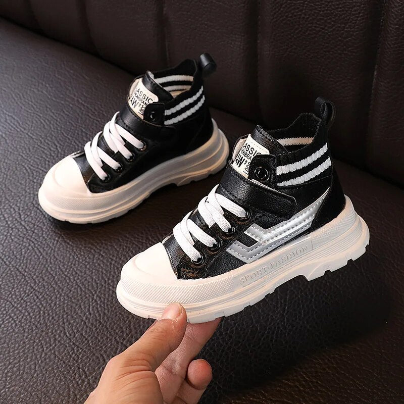 Spring Autumn Winter Children Sneakers Martin Boots Kids Shoes Boys Girls Snow Boots Casual Shoes Girls Boys Plush Fashion Boots