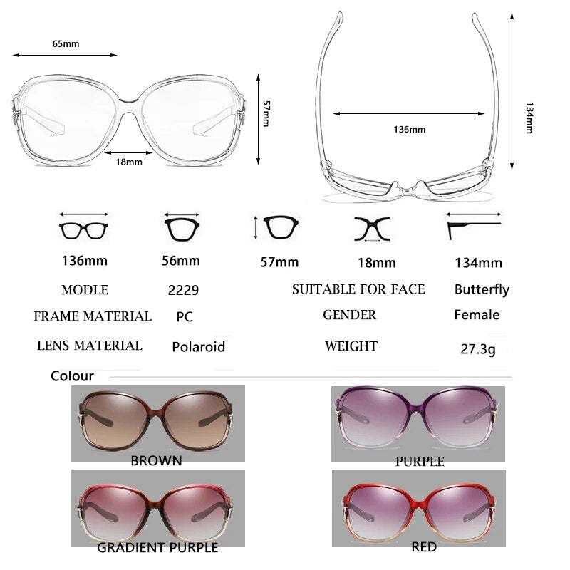 YSYX Polarized Sunglasses Women's Butterfly Frame Sun Glasses UV400 Mirror Driving Travel Women Eyewear gafas de sol 2229 New