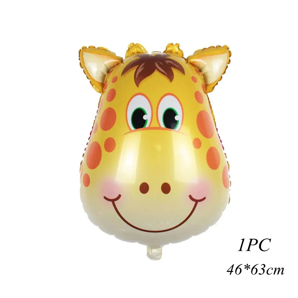 1PC 16inch Animal Digital Foil Balloons Party Decoration Happy Birthday Number Ball Decoration Ballon Gift Party Supplies