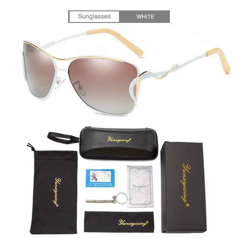 YSYX Polarized Women's Sunglasses Big Frame Fashion Sun Glasses For Women New Vintage Butterfly Female Eyewear Sunglasses  E-914