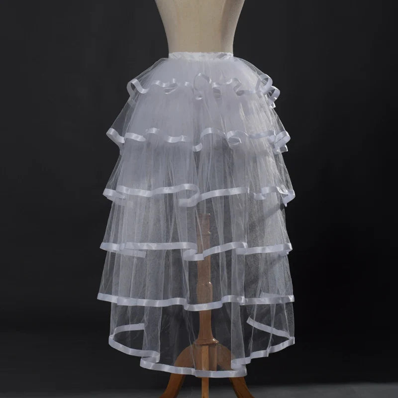 Steampunk Skirt Ruffles Tulle Overskirt Women Lady Gothic Punk Sexy Lolita Cocktail Party Puffy Mermaid Overskirts