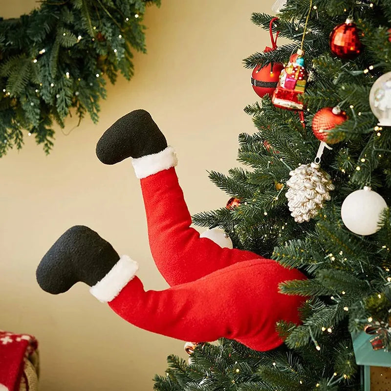 Marry Christmas Santa Claus Hanging Doll Window Navidad Christmas Tree Ornament Xmas Outdoor Door Wall Decoration New Year 2022